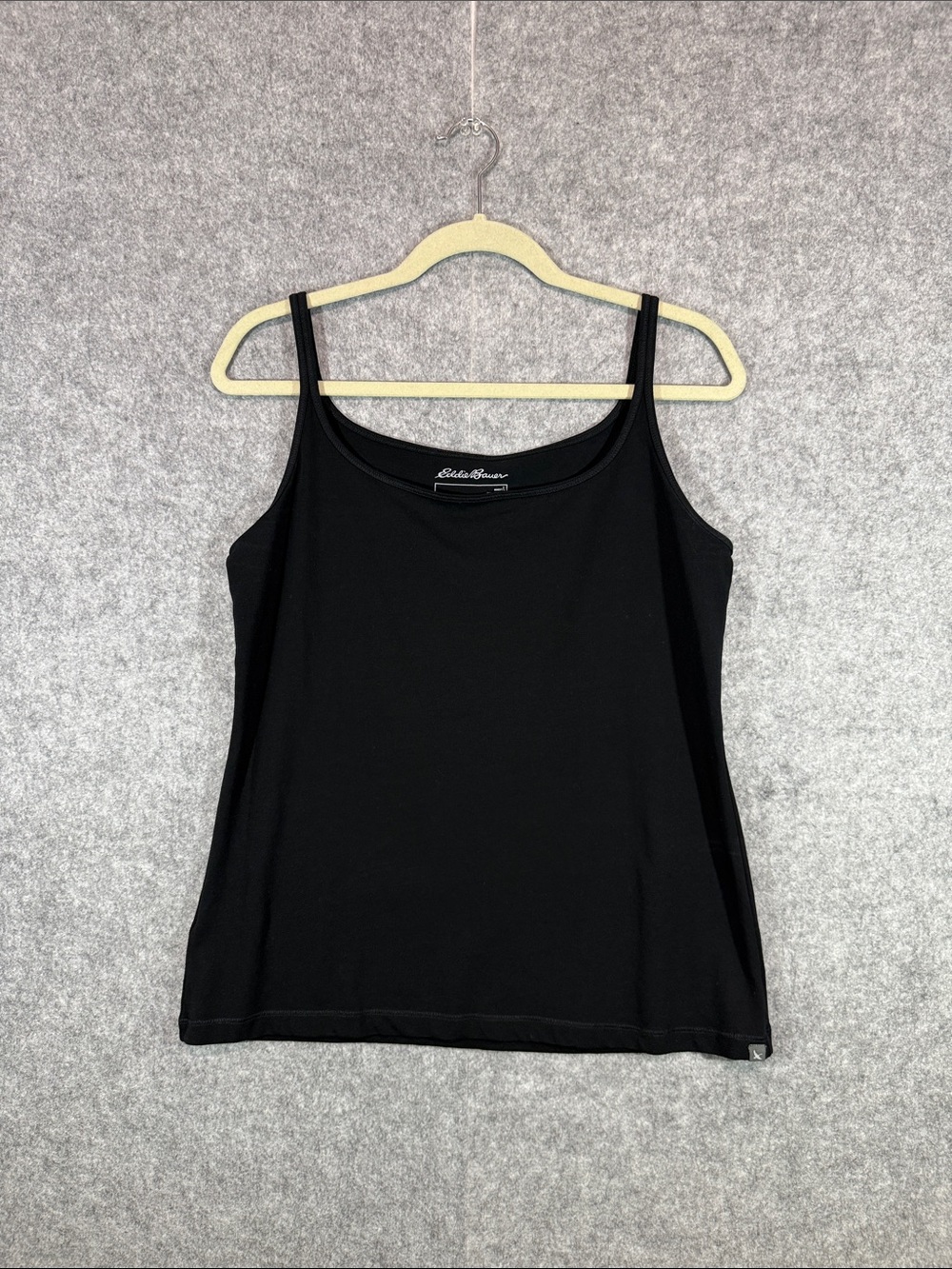 Eddie Bauer Tank Top - Women L - Black Scoop Neck Casual Basics Capsule Wardrobe